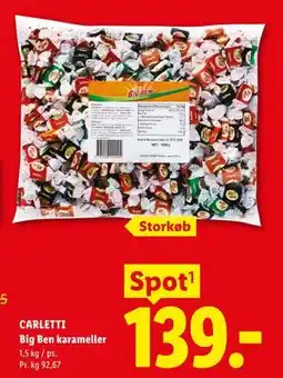 Lidl CARLETTI Big Ben karameller tilbud