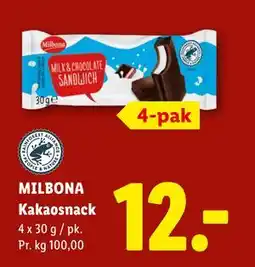 Lidl MILBONA Kakaosnack tilbud