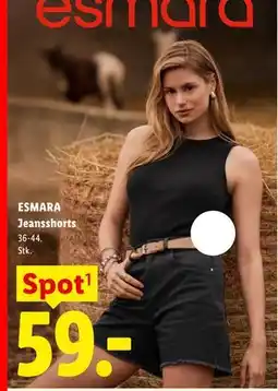 Lidl ESMARA Jeansshorts tilbud