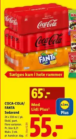 Lidl COCA-COLA/ FANTA Sodavand tilbud