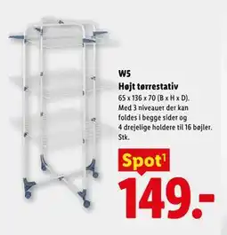 Lidl W5 Højt tørrestativ tilbud