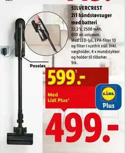 Lidl SILVERCREST 2i1 håndstøvsuger med batteri tilbud