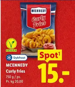 Lidl MCENNEDY Curly fries tilbud