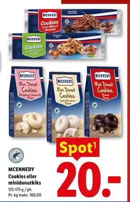 Lidl MCENNEDY Cookies eller minidonutkiks tilbud