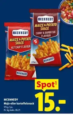 Lidl MCENNEDY Majs-eller kartoffelsnack tilbud