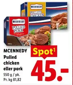 Lidl MCENNEDY Pulled chicken eller pork tilbud