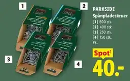Lidl PARKSIDE Spånpladeskruer tilbud