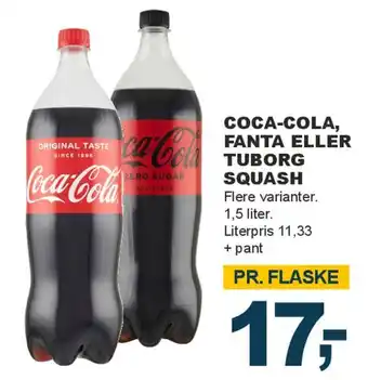 Let-Køb COCA-COLA, FANTA ELLER TUBORG SQUASH tilbud