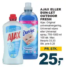 Let-Køb Ajax eller Dun-let (Outdoor Fresh) tilbud