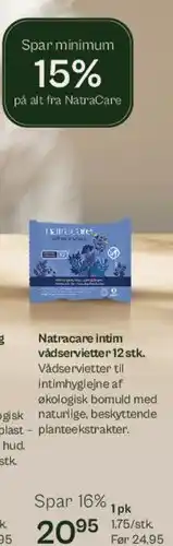 Helsam Natracare (top højre produkt) tilbud