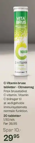 Helsam C‑Vitamin brusetabletter (citrussmag) tilbud