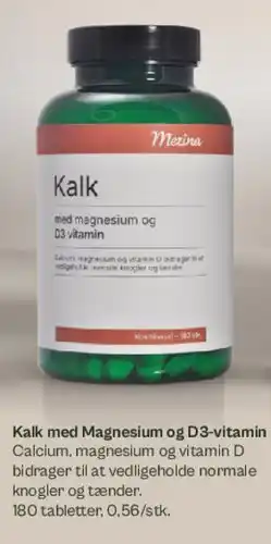 Helsam Kalk med Magnesium og D3-vitamin tilbud