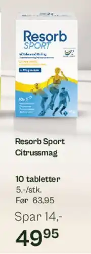 Helsam Resorb Sport Citrussmag tilbud