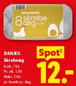 Lidl Danæg Skrabeæg 8 stk. tilbud