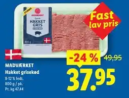 Lidl Hakket grisekød tilbud