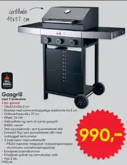 BigDollar Gasgrill med 3 brændere tilbud