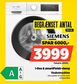 Power SIEMENS Vaskemaskine WG54G2FQDN tilbud