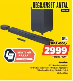 Power JBL Soundbar JBLBAR800 tilbud