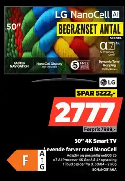 Power LG 50" 4K Smart TV 50NANO81A6A tilbud