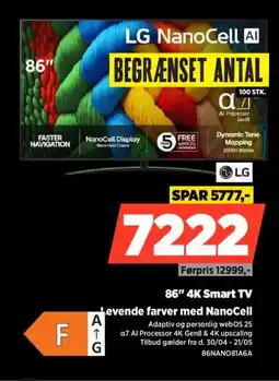 Power LG 86" 4K Smart TV 86NANO81A6A tilbud