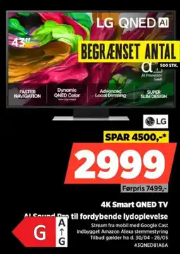 Power LG 4K Smart QNED TV 43QNED81A6A tilbud