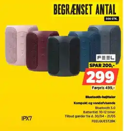 Power FEEL Bluetooth-højttaler FEELQUEST2BK tilbud
