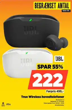 Power JBL True Wireless hovedtelefoner JBLWBUDSBLK tilbud