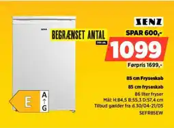 Power SENZ 85 cm Fryseskab SEFR85EW tilbud