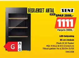 Power SENZ 85 cm vinskab SWC30B tilbud