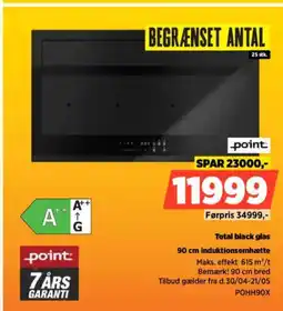Power Point 90 cm induktionsemhætte POHH90X tilbud