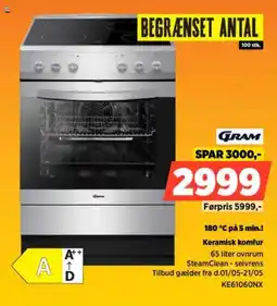 Power GRAM Keramisk komfur KE61060NX tilbud