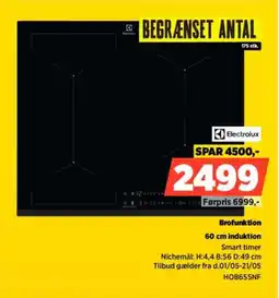 Power Electrolux 60 cm induktion HOB655NF tilbud