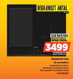 Power SIEMENS 60 cm induktion EX63RBEB6E tilbud