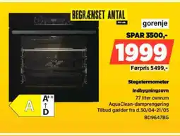 Power Gorenje Indbygningsovn B09647BG tilbud