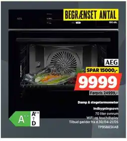 Power AEG Indbygningsovn TP9SB83XAB tilbud