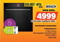 Power BOSCH Indbygningsovn HBG7741B1 tilbud