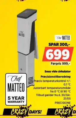 Power CHEF MATTEO Præcisionstilberedning PRECISIONE tilbud
