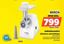 Power BOSCH Kødhakkemaskine MFW2510W tilbud