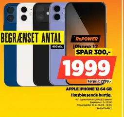 Power Apple iphone 12 64 GB RPIPH1264BL2 tilbud