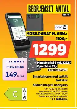 Power Doro Smartphone med taktilt tastatur tilbud