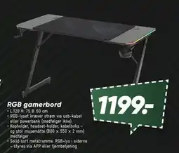 Bilka RGB gamerbord tilbud