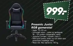 Bilka Prosonic Junior RGB gamerstol tilbud