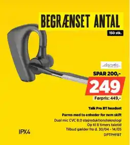 Power Talk Pro BT headset DPTPHFBT tilbud