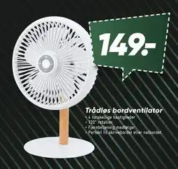 Bilka Trådløs bordventilator tilbud