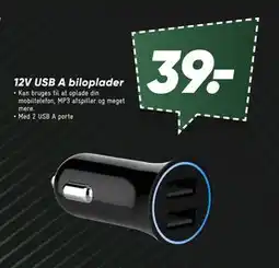 Bilka 12V USB A biloplader tilbud