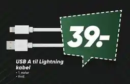 Bilka USB A til Lightning kabel tilbud