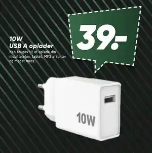 Bilka 10W USB A oplader tilbud