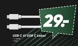 Bilka USB C til USB C kabel tilbud