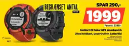 Power Instinct 2X Solar GPS smartwatch GARINST2XGR tilbud
