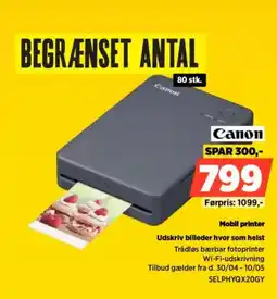 Power Canon Mobil printer SELPHYQX20GY tilbud